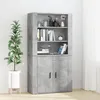 Image de Buffet Haut Gris Béton Bois D'ingénierie Vidaxl