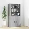Image de Buffet Haut Sonoma Gris Bois D'ingénierie Vidaxl