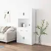 Image de Buffet Haut Blanc Bois D'ingénierie Vidaxl