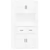 Image de Vidaxl buffet haut blanc bois d'ingénierie