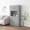 Image de Buffet Haut Gris Béton Bois D'ingénierie Vidaxl