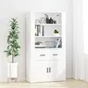 Image de Buffet Haut Blanc Bois D'ingénierie Vidaxl