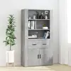 Image de Buffet Haut Gris Béton Bois D'ingénierie Vidaxl