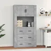 Image de Buffet Haut Gris Béton Bois D'ingénierie Vidaxl