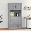 Image de Buffet Haut Sonoma Gris Bois D'ingénierie Vidaxl