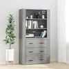 Image de Buffet Haut Sonoma Gris Bois D'ingénierie Vidaxl