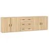 Image de Buffets 3 Pcs Chêne Sonoma Bois D'ingénierie Vidaxl