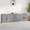 Image de Buffets 3 Pcs Sonoma Gris Bois D'ingénierie Vidaxl