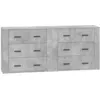 Image de Buffets 2 Pcs Gris Béton Bois D'ingénierie Vidaxl