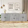 Image de Buffets 3 Pcs Gris Béton Bois D'ingénierie Vidaxl