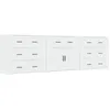 Image de Buffets 3 Pcs Blanc Bois D'ingénierie Vidaxl