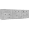 Image de Buffets 3 Pcs Gris Béton Bois D'ingénierie Vidaxl
