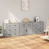 Image de vidaXL Buffets 3 pcs Sonoma gris Bois dingénierie 3185429