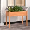 Image de Jardinière Avec Doublure Marron 118x59x76 Cm Bois Massif Sapin Vidaxl