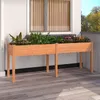 Image de Jardinière Avec Doublure Marron 203x53x76 Cm Bois Massif Sapin Vidaxl