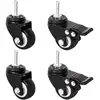 Image de Roues Pour Jardinière 4 Pcs Noir 8x3,5x8 Cm Fer Vidaxl