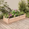 Image de Lit Surélevé De Jardin Doublure 120x45x25 Cm Bois Massif Sapin Vidaxl