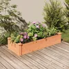Image de Lit Surélevé De Jardin Doublure 120x45x25 Cm Bois Massif Sapin Vidaxl