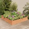 Image de Lit Surélevé De Jardin Doublure 120x120x25 Cm Bois Massif Sapin Vidaxl