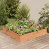 Image de vidaXL Lit surélevé de jardin doublure 120x120x25 cm bois massif sapin 364293