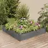 Image de Lit Surélevé De Jardin Doublure 120x120x25 Cm Bois Massif Sapin Vidaxl