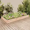 Image de Lit Surélevé De Jardin Doublure 240x120x25 Cm Bois Massif Sapin Vidaxl