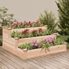 Image de vidaXL Lit surélevé de jardin 120x120x56 cm bois massif de sapin 364304