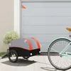 Image de vidaXL Remorque de vélo noir et orange 30 kg fer 94117