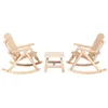 Image de vidaXL Ensemble de Salon de Jardin 3 pcs Mobilier dExtérieur avec Table Ensemble de Meubles de Terrasse Patio Bois 3185527
