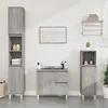 Image de Ensemble D'armoires De Salle De Bain 3 Pcs Sonoma Gris Vidaxl