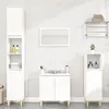 Image de Ensemble De Meubles Salle De Bain 3 Pcs Blanc Bois D'ingénierie Vidaxl