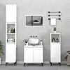 Image de Ensemble De Meubles Salle De Bain 3 Pcs Blanc Bois D'ingénierie Vidaxl