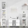 Image de Ensemble De Meubles Salle De Bain 3 Pcs Blanc Bois D'ingénierie Vidaxl