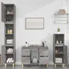 Image de Ensemble De Meubles De Salle De Bain 3 Pcs Sonoma Gris Vidaxl