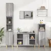 Image de Ensemble De Meubles De Salle De Bain 3 Pcs Sonoma Gris Vidaxl