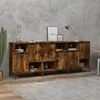 Image de Buffets 3 Pcs Chêne Fumé 60x35x70 Cm Bois D'ingénierie Vidaxl