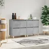 Image de vidaXL Buffets 2 pcs gris béton 60x35x70 cm bois dingénierie 3185755