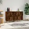 Image de Buffets 2 Pcs Chêne Fumé 60x35x70 Cm Bois D'ingénierie Vidaxl