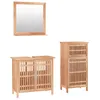 Image de Ensemble De Meubles De Salle De Bain 3 Pcs Bois Massif De Noyer Vidaxl