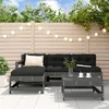 Image de vidaXL Salon de Jardin avec Coussins 5 pcs Canapés avec Dossier et Accoudoir Ensemble de Meubles avec Table Basse Patio 3186062