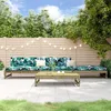 Image de vidaXL Salon de Jardin 4 pcs Banc avec Dossier Ensemble de Meubles avec Table Basse Patio Terrasse Rustique Bois de Pin 3186598