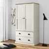 Image de Garde robe VIGO blanc 90x55x170 cm bois massif de pin