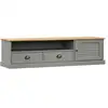 Image de Vidaxl meuble tv vigo gris 156x40x40 cm bois massif de pin