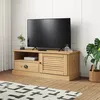 Image de Meuble Tv Vigo 106x40x40 Cm Bois Massif De Pin Vidaxl