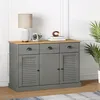 Image de vidaXL Buffet avec tiroirs VIGO 113x40x75 cm gris bois massif de pin 353192