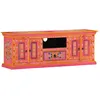Image de Meuble Tv Rose 110x30x40 Cm Bois Massif De Manguier Vidaxl