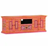 Image de vidaXL Meuble TV rose 110x30x40 cm bois massif de manguier 353907