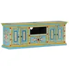 Image de vidaXL Meuble TV bleu 110x30x40 cm bois massif de manguier 353908