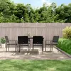 Image de Chaises De Jardin Lot De 6 Noir 54x62,5x89 Cm Résine Tressée Vidaxl