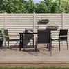 Image de Chaises De Jardin Lot De 4 Noir 55x61,5x90cm Textilène Et Acier Vidaxl